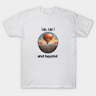 Air Balloon Sky Wings Travelling Aircraft Vintage T-Shirt